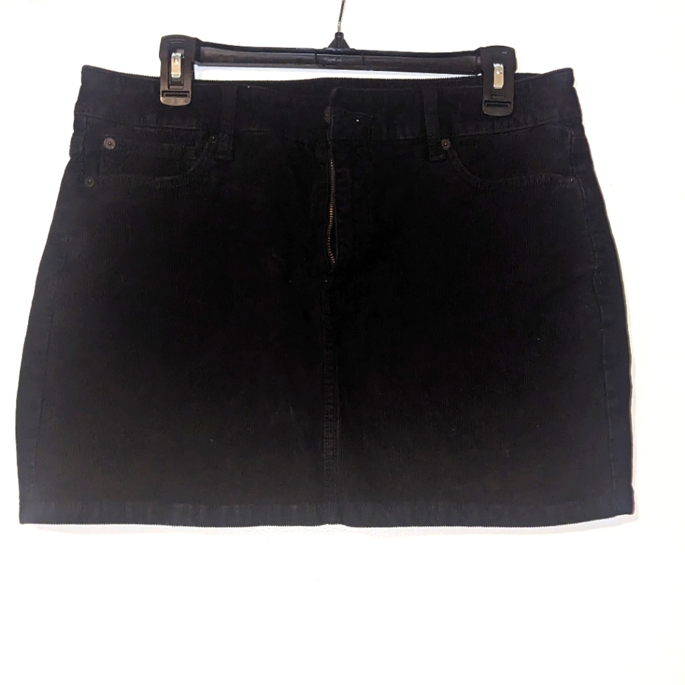 AE black corduroy mini skirt, size 10